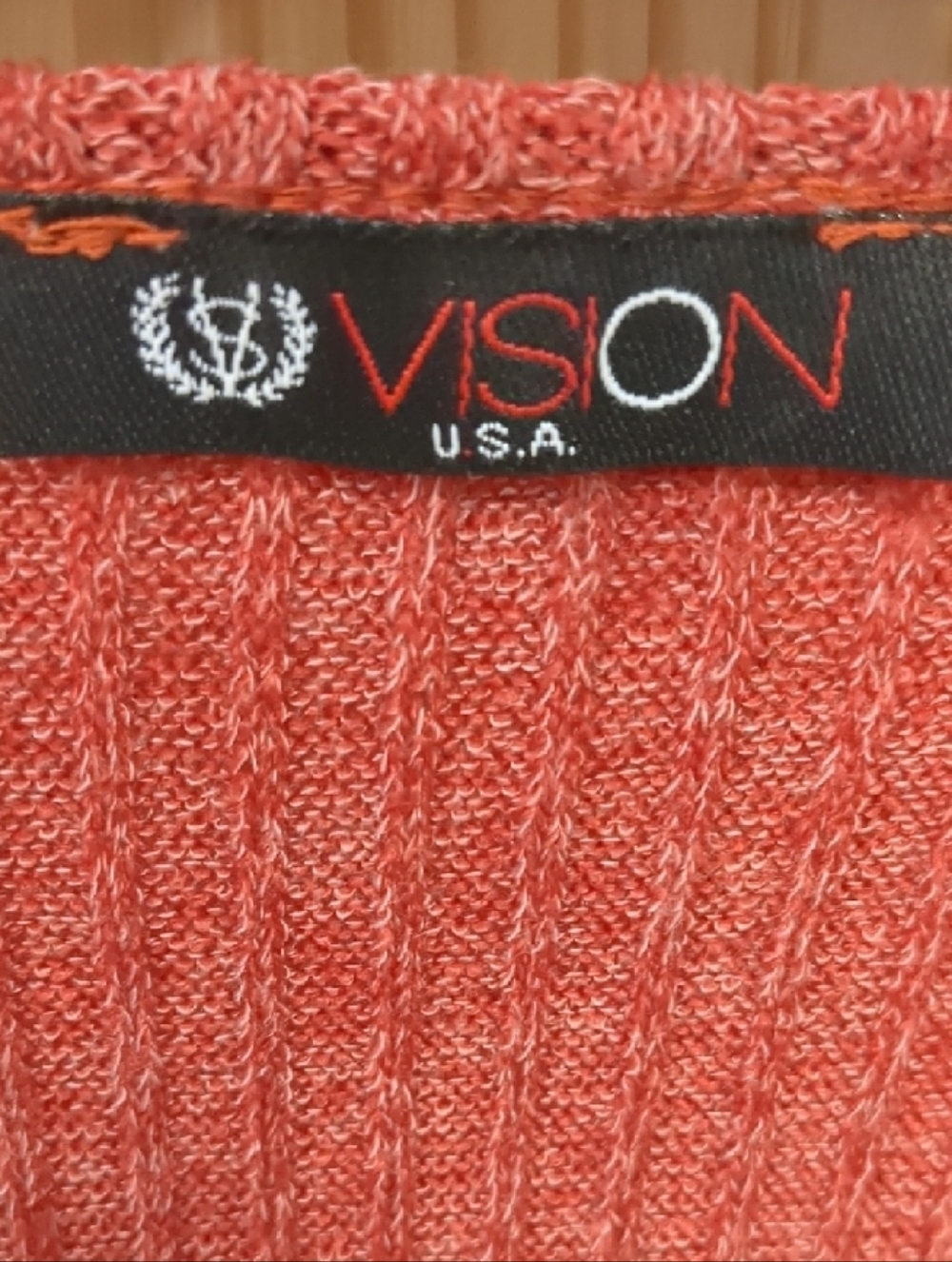 Open-Front Ribbed Cardigan in Dusty Red - Picture 2 of 3